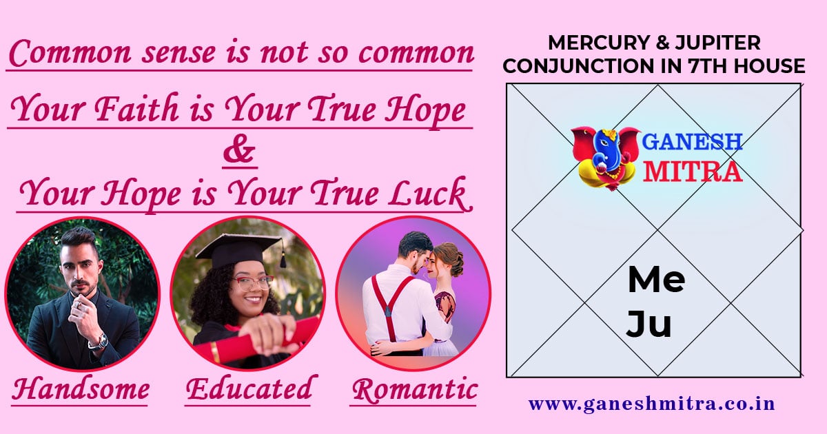 Mercury and Jupiter Conjunction in Seventh house Ganesh Mitra